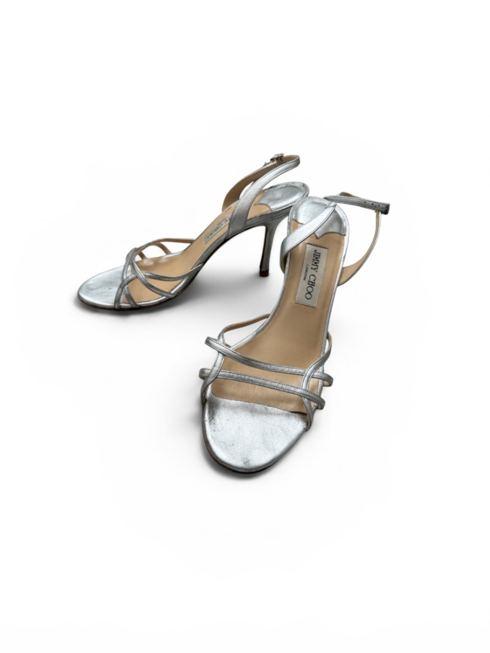 Jimmy Choo Silver Slingback Sandals | Size 40